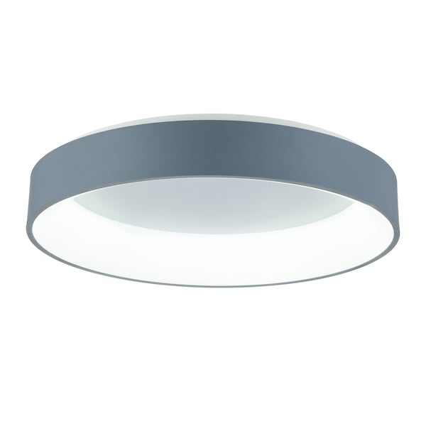 Cwi Lighting Arenal LED Drum Shade Flush Mount With Gray & White Finish 7103C24-1-167 - main